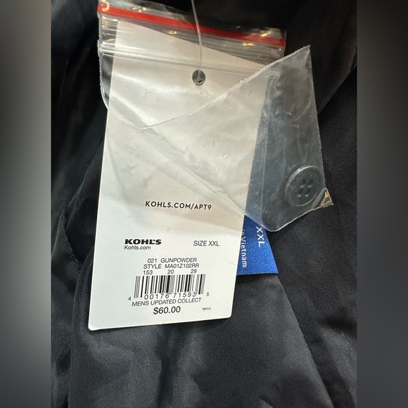 NWT Apt. 9 Men’s Size XXL Gray Lined Vest With Front Pockets Formal - Picture 5 of 6